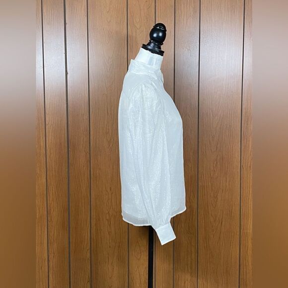 Frame Silk-Blend Long-Sleeve Blouse size S - Picture 9 of 16